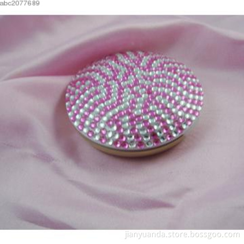 LED light up round plastic makeup mirror as gifts for ladies